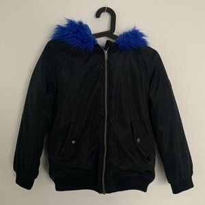 Calvin Klein Girls Black Bomber Jacket coat 12